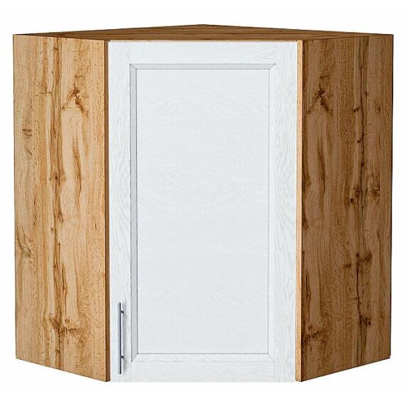 Шкаф верхний угловой Сканди White Softwood Дуб Вотан 716*600*600