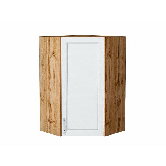 Шкаф верхний угловой Сканди White Softwood Дуб Вотан 920*600*600