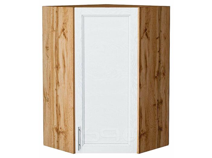 Шкаф верхний угловой Сканди White Softwood Дуб Вотан 920*600*600