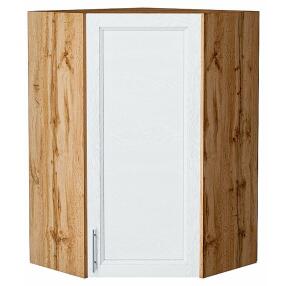 Шкаф верхний угловой Сканди White Softwood Дуб Вотан 920*600*600