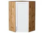 Шкаф верхний угловой Сканди White Softwood Дуб Вотан 920*600*600