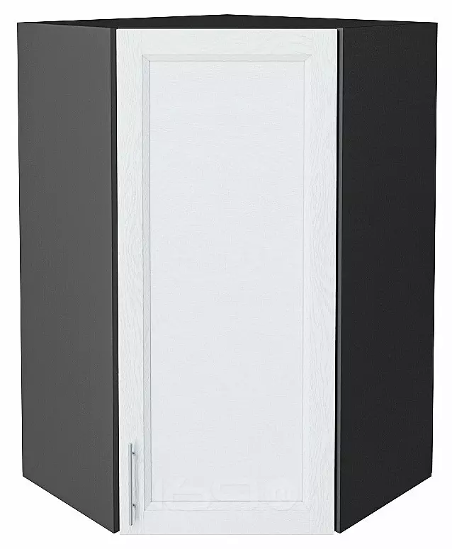 Шкаф верхний угловой Сканди White Softwood Graphite