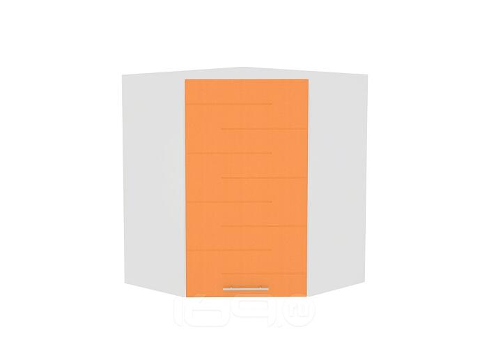 Шкаф верхний угловой Техно ВУ 590 Оранжевый металлик-Белый