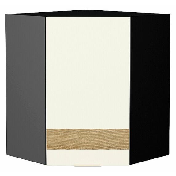 Шкаф верхний угловой Терра DL Ваниль софт Graphite 716*600*600