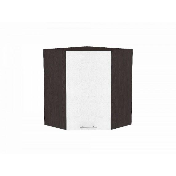 Шкаф верхний угловой Валерия-М Белый металлик Graphite