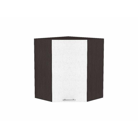 Шкаф верхний угловой Валерия-М Белый металлик Graphite
