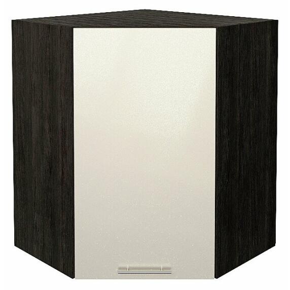 Шкаф верхний угловой Валерия-М Бежевый металлик Graphite 716*600*600