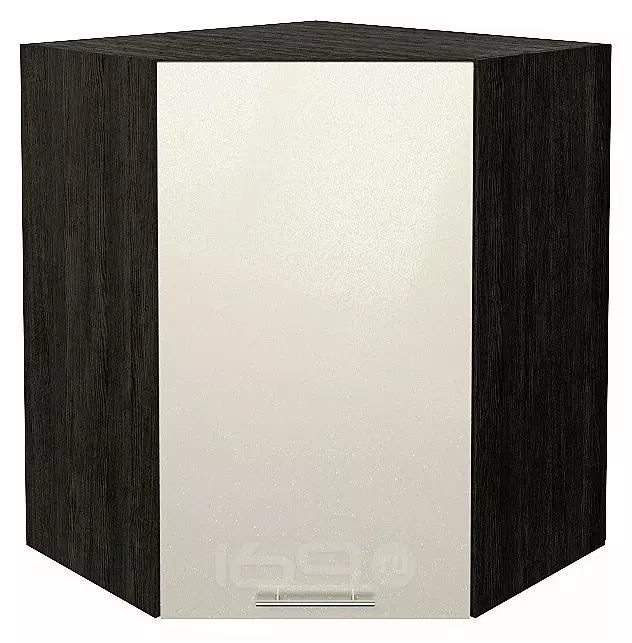 Шкаф верхний угловой Валерия-М Бежевый металлик Graphite 716*600*600