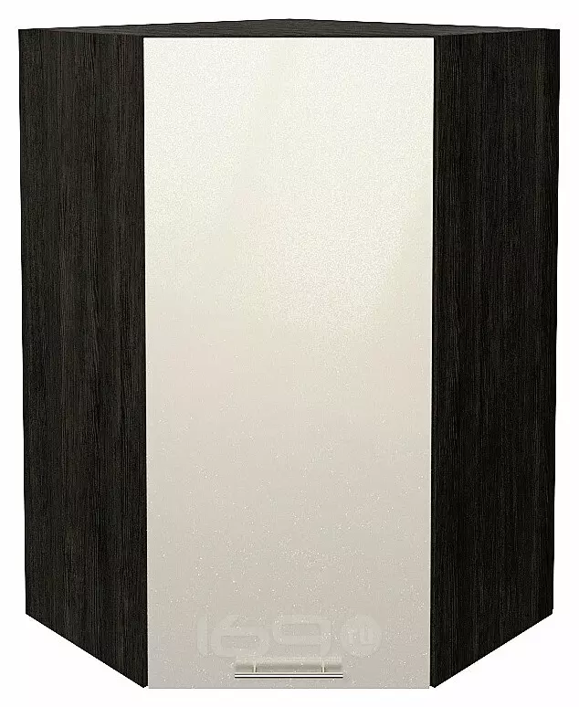 Шкаф верхний угловой Валерия-М Бежевый металлик Graphite 920*600*600