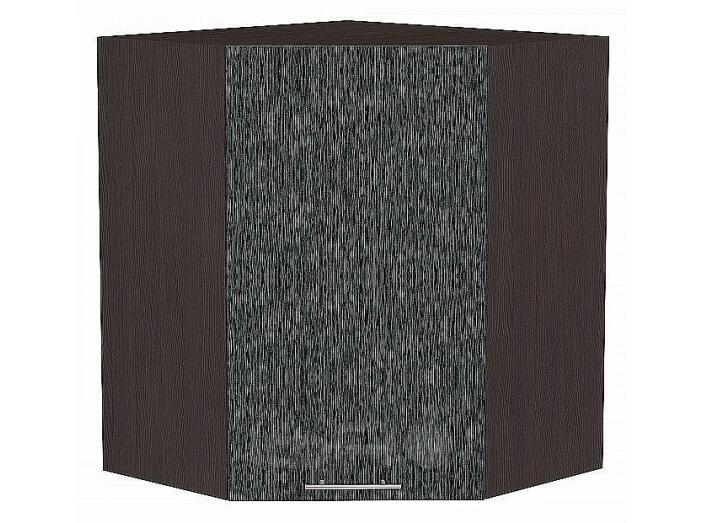 Шкаф верхний угловой Валерия-М Черный металлик дождь Graphite 716*600*600