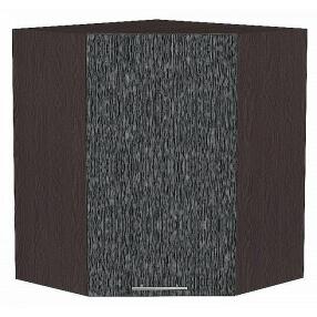 Шкаф верхний угловой Валерия-М Черный металлик дождь Graphite 716*600*600