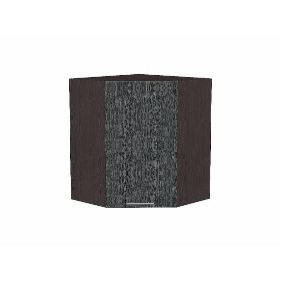 Шкаф верхний угловой Валерия-М Черный металлик дождь Graphite 920*600*600