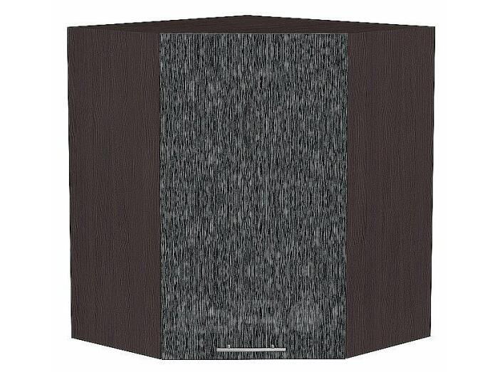 Шкаф верхний угловой Валерия-М Черный металлик дождь Graphite 920*600*600