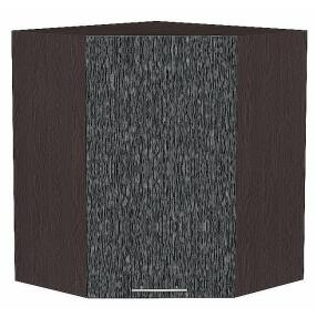 Шкаф верхний угловой Валерия-М Черный металлик дождь Graphite 920*600*600