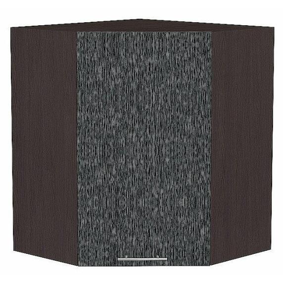Шкаф верхний угловой Валерия-М Черный металлик дождь Graphite 920*600*600