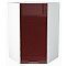 Шкаф верхний угловой Валерия-М Гранатовый металлик Белый 920*600*600 Шкаф верхний угловой Валерия-М Гранатовый металлик Белый 920*600*600