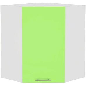 Шкаф верхний угловой Валерия-М ВУ 590 Салатовый глянец-Белый