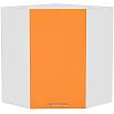 Шкаф верхний угловой Валерия-М ВУ 599 Оранжевый глянец-Белый