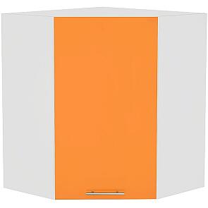 Шкаф верхний угловой Валерия-М ВУ 599 Оранжевый глянец-Белый
