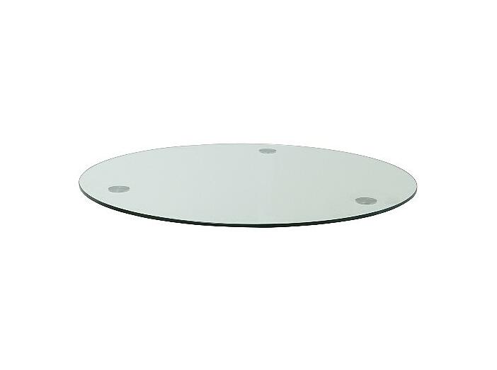 Столешница стеклянная круглого стола Oss Прозрачное 900*10 (с 3 фланцами OС-1)