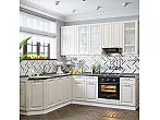 Модульный кухонный гарнитур Ницца-03 Агат/Белый 2340x1890/2400x600