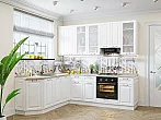Модульный кухонный гарнитур Ницца Белый/Белый 2340x1890/2400x600