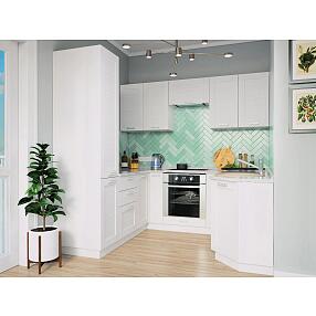 П-образная кухня Лофт-05 Snow Veralinga/Белый