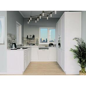 П-образная кухня Лофт-08 Nordic Oak/Белый