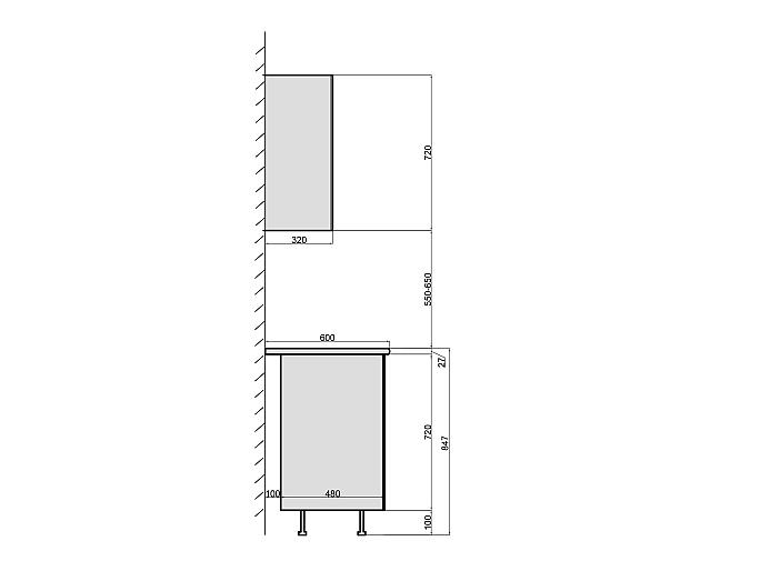 П-образная кухня Лофт-08 Nordic Oak/Белый