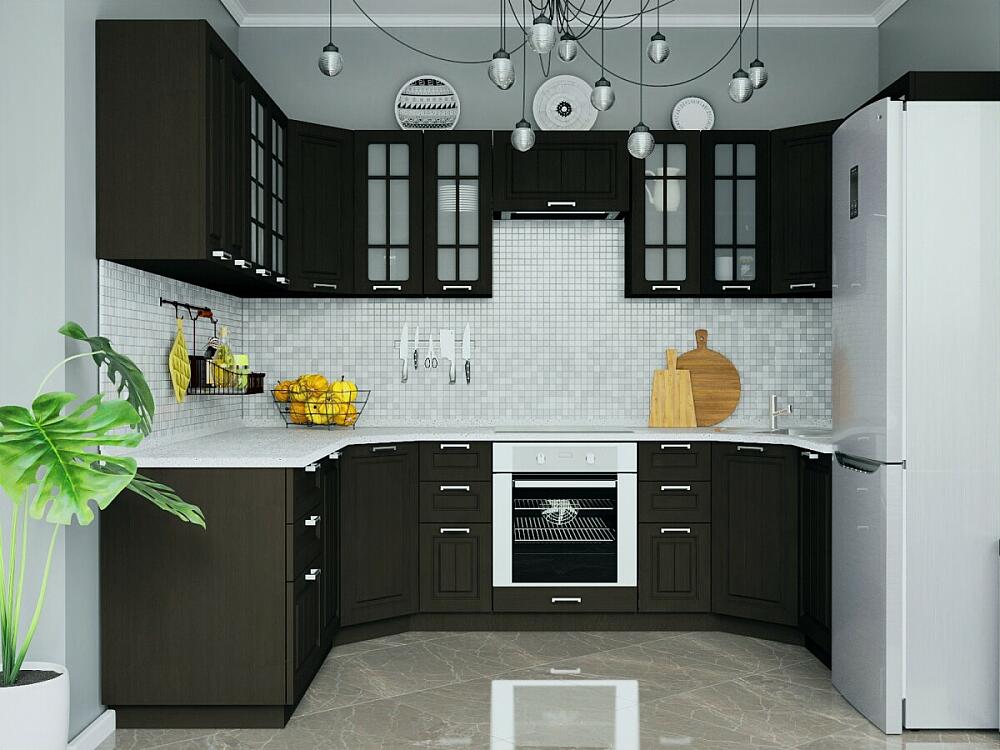 П-образная кухня Прага-17 Венге Премиум 105210₽