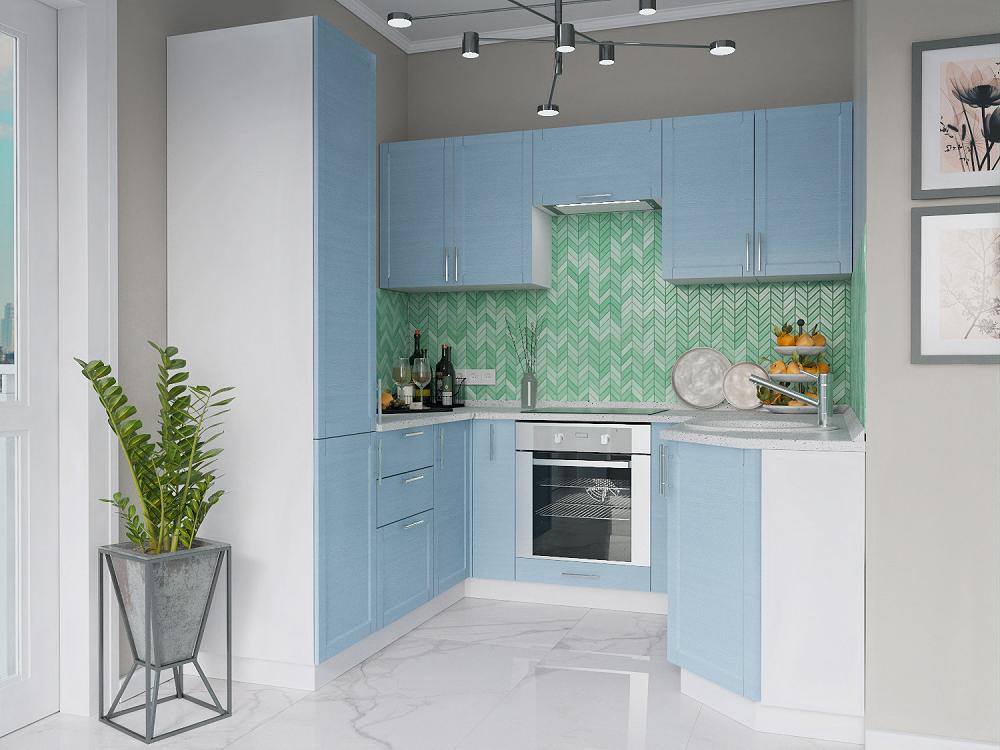 П-образная кухня Сканди-05 Sky Wood/Белый вешалка для ремней и шарфов savanna wood 11 3×24×1 1 см цвет белый