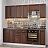 Модульный кухонный гарнитур Шале-01 brown dreamline 2140x2200x600