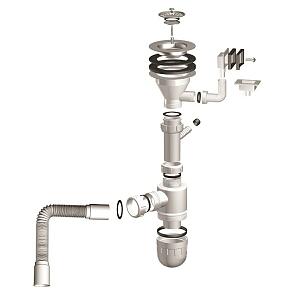 Выпуск с переливом S701R (в комплекте с сифоном и гофросифоном 3 ½’’)