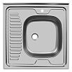 Мойка накладная STD600.600---5C 0R- Матовый металл 600*600 (чаша справа)