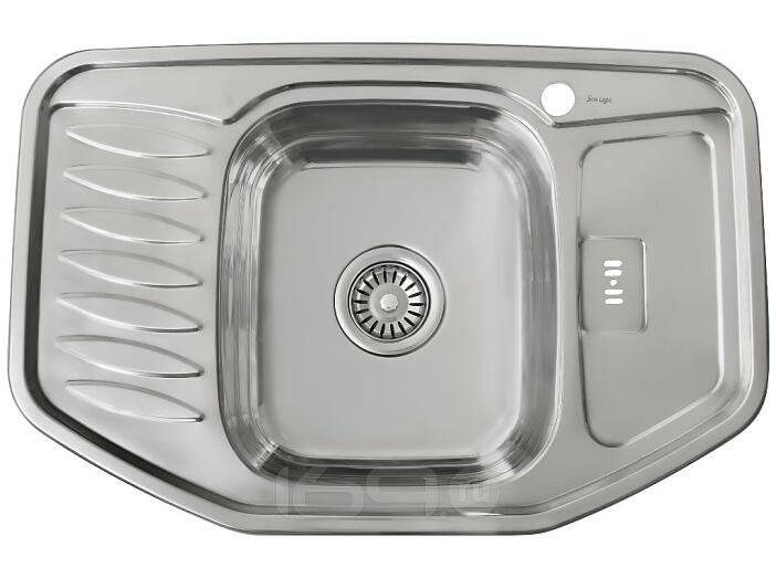 Мойка врезная 785118/0,8 1Ч2К Глянец 780*510 Левая