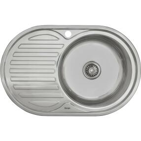 Мойка врезная Vivat 775016/0,6 1Ч1К Глянец 770*500 Правая