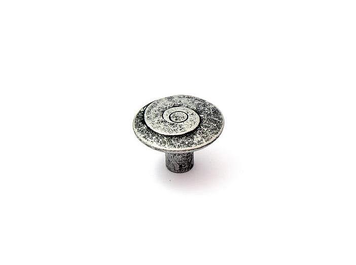 Ручка кнопка  мебельная К-23 Серебрянный антик/Серый