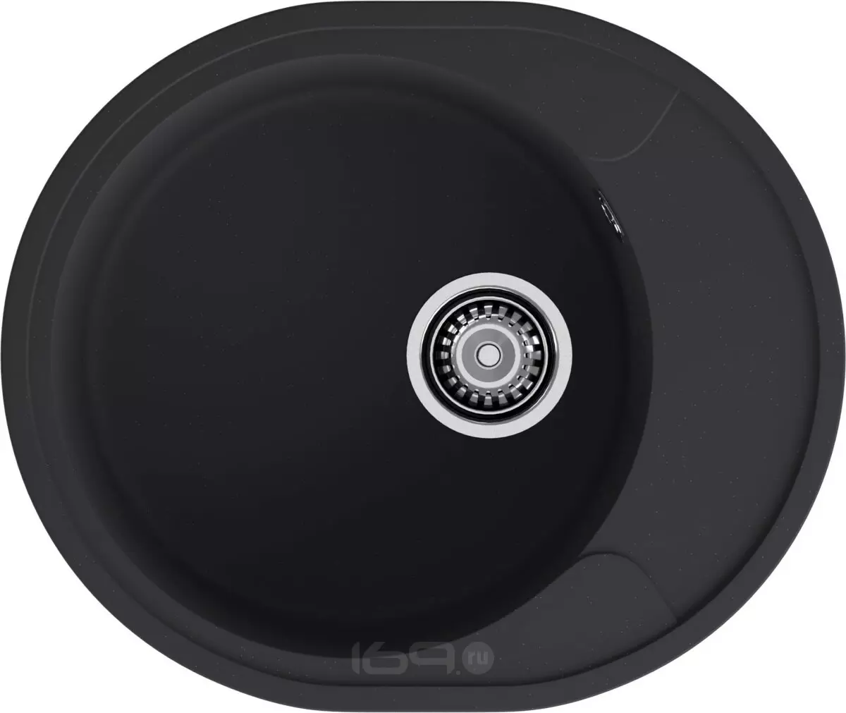 Мойка GRANFEST URBAN 857L чаша с крылом 570*480мм черный