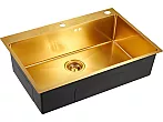 Мойка EMB-125A PVD Nano Golden универсального монтажа