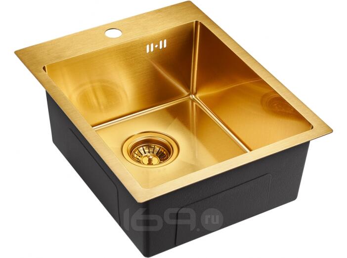Мойка EMB-128A PVD Nano Golden универсального монтажа