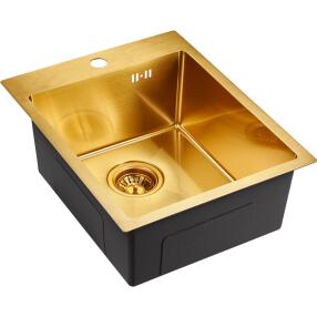 Мойка EMB-128A PVD Nano Golden универсального монтажа