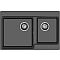 Мойка GRANFEST LEVEL 780K 2 чаши 780*500 черный