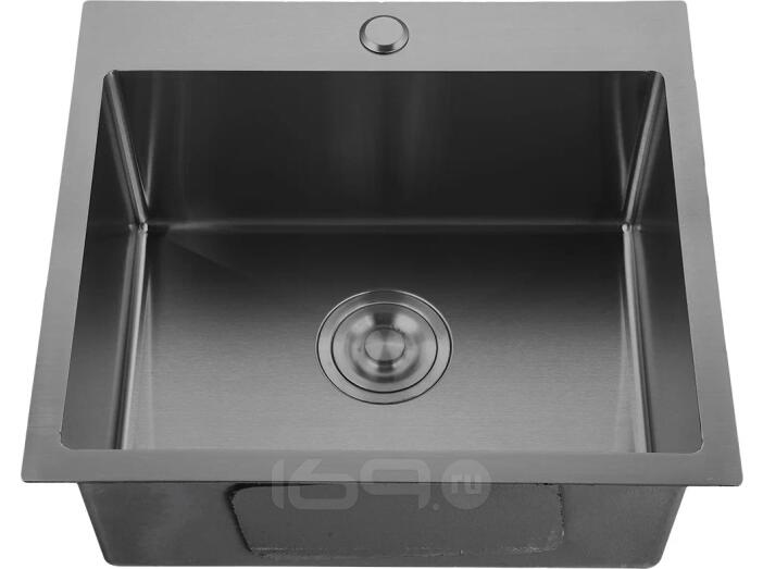 Мойка GRANFEST METAL нержавеющая сталь AISI 304 PVD графит 1 чаша 500*450*215 мм