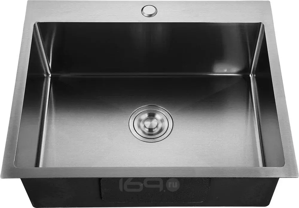 Мойка GRANFEST METAL нержавеющая сталь AISI 304 PVD графит 1 чаша 650*450*215 мм
