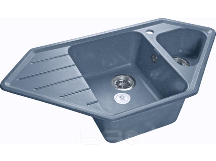 Мойка GRANFEST Мрамор угловая GF-C950E (930х485 мм) графит