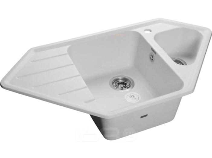 Мойка GRANFEST Мрамор угловая GF-C950E (930х485 мм) иней