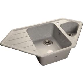 Мойка GRANFEST Мрамор угловая GF-C950E серый