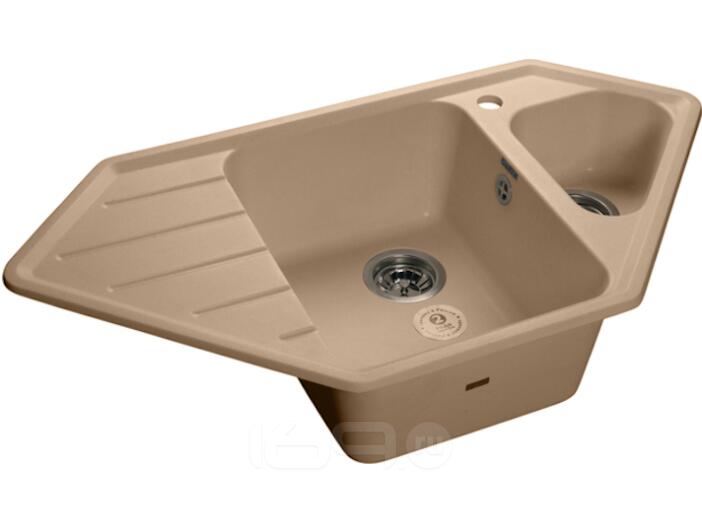 Мойка GRANFEST Мрамор угловая GF-C950E (930х485 мм) топаз