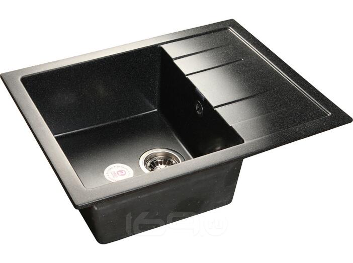 Мойка GranFest Quadro 650L 1 чаша с крылом 650*500мм черный