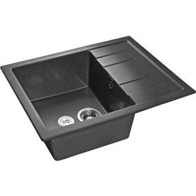 Мойка GranFest Quadro 650L 1 чаша с крылом 650*500мм графит